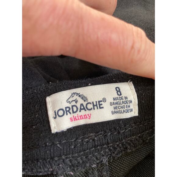 Jordache Girls Stretch Pull On Black Pants, Size 8 - Picture 3 of 7